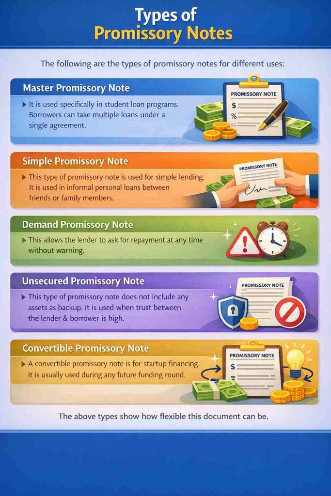 Types of Promissory Notes