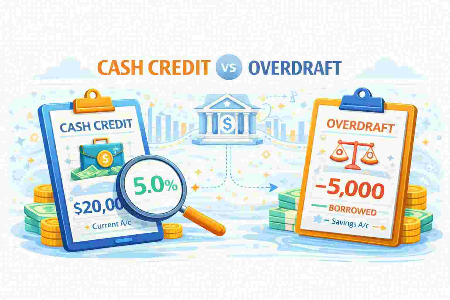 Difference Between Cash Credit and Overdraft