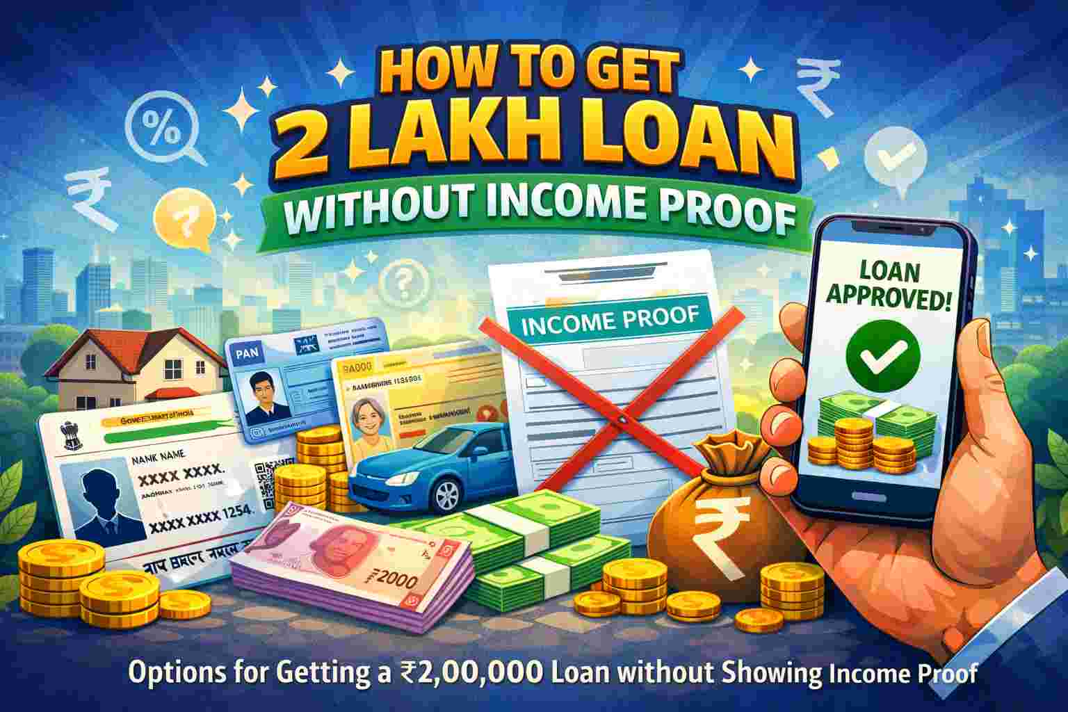 How To Get 2 Lakh Loan Without Income Proof?